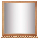vidaXL Lustro łazienkowe, 60x12x62 cm, z ramą z drewna orzechowego