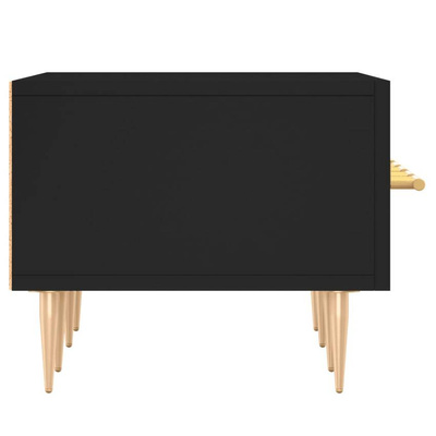 vidaXL Szafka pod TV, czarna, 150x36x30 cm, materiał drewnopochodny