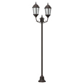 Lampa ogrodowa kolor bronzu 68 x 20 x 235 cm Aluminium i szkło