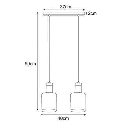 Lampa wisząca K-5251 z serii BRUS