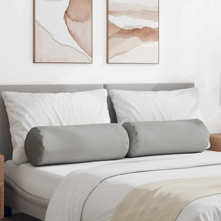 Poduszki Wałkowe 2 pcs Szary chmur ? 25 x 70 cm tkanina