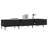 vidaXL Szafka pod TV, czarna, 150x36x30 cm, materiał drewnopochodny