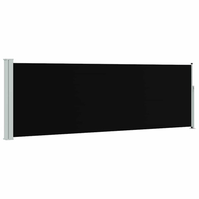 Wysuwana markiza boczna na taras, 100 x 300 cm, czarna