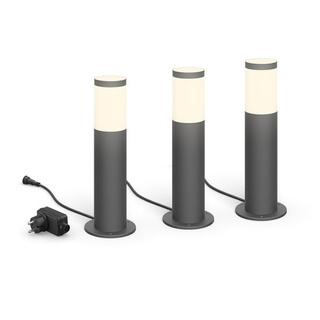 Zestaw podstawowy 3szt Słupek LV LED 2700K 600lm IP44 35cm antracyt Philips