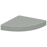vidaXL Narożne półki ścienne, 4 szt., szare, 25x25x3,8 cm, MDF