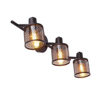 Lampa sufitowa kawowe złoto klosz bursztyn 3xE14 Canabera Candellux 93-82541