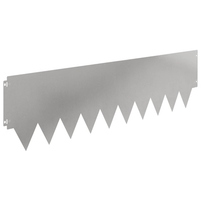 Krawężnik do trawnika 20 szt. 103 x 30 cm Stal srebrny