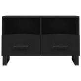 vidaXL Szafka pod TV, czarna, 80x36x50 cm, materiał drewnopochodny