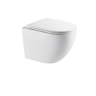 Miska wc podwieszana, qfs, astri okrągła, z deską wolnoopadającą CE-87-001-L Invena