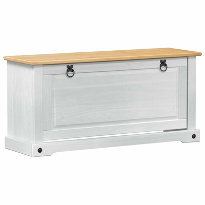 Szafka na buty Corona Biały 99 x 32 x 49 cm Lite drewno sosnowe