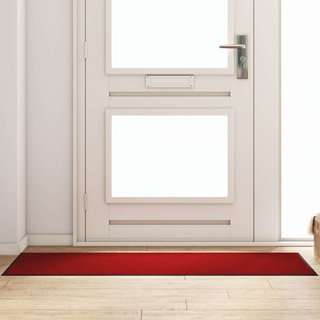 Dywanik wejściowy Czerwony i Czarny 60 x 180 cm 100% poliamid