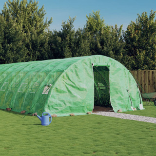 Szklarnia ze stalową ramą, zielona, 120 m?, 24x5x2,3 m