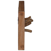 Hak na płaszcze Naturalny 50 x 10 x 25 cm Lite drewno mahoniowe