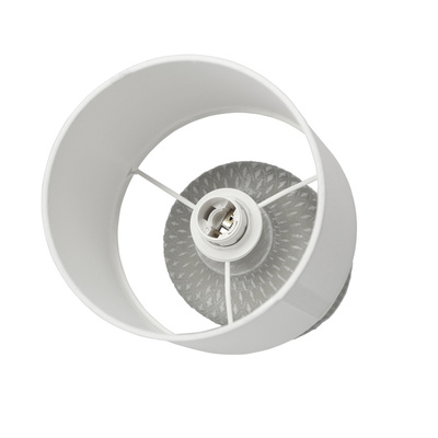Lampka nocna Iner szara ceramiczna z abażurem Candellux