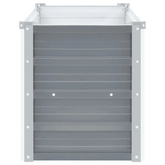 Podwyższona donica z galwanizowanej stali, 160x40x45 cm, szara