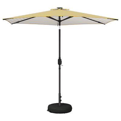 Parasol ogrodowy z oświetleniem LED i podstawą 270 x 270 cm