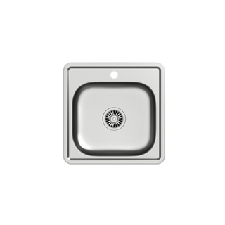 JOE 110 SteelQ zlewozmywak len z syfonem 1-komorowy b/o