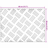 Stopień Prostokątny 2 pcs Srebrny 40 x 30 cm Aluminium