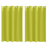 Firany blackout z kółkami 2 pcs Zielony 175 x 140 cm Poliester