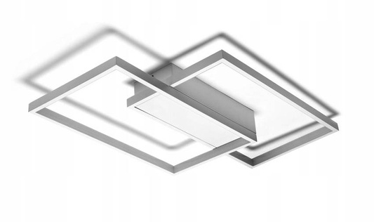 Lampa Sufitowa Dekoracyjna LED zmienna barwa światła kolor biały Modern 48W + Pilot