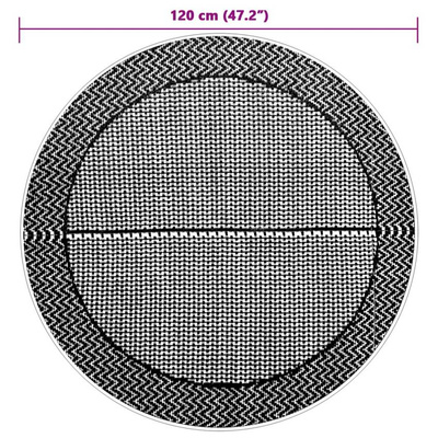 vidaXL Dywan na zewnątrz, szary, Ø120 cm, PP