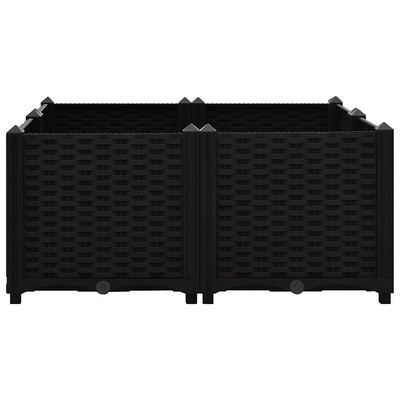 Donica do podniesionej rabaty, 80x80x38 cm, polipropylen model standard