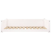 vidaXL Legowisko dla psa, białe, 105,5x75,5x28 cm, lite drewno sosnowe