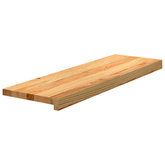 Stopnie schodowe, 4 szt. brązowe 80x30x2cm lite drewno dębowe