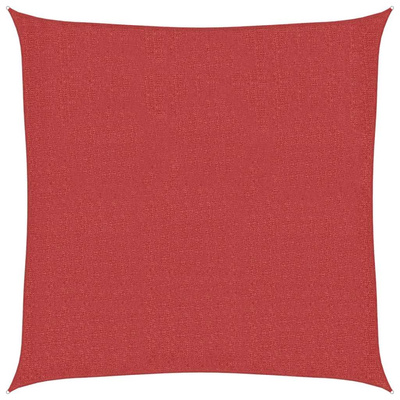 Żagiel przeciwsłoneczny, 160 g/m?, czerwony, 3,6x3,6 m, HDPE