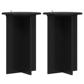 Stojak na rośliny 2 pcs Czarny ?40 x 60 cm Drewno inżynieryjne