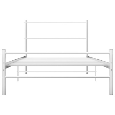 Rama łóżka, biała, metalowa, 90 x 200 cm model standard