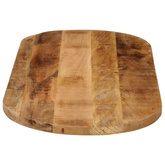 Blat stołu, 120x60x2,5 cm, owalny, surowe drewno mango