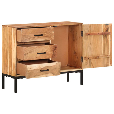 vidaXL Komoda, 88x30x73 cm, lite drewno akacjowe