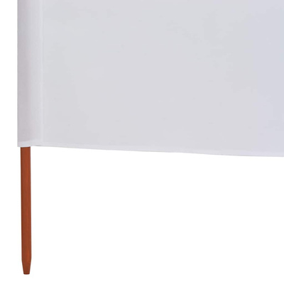 Parawan 5-skrzydłowy z tkaniny, 600x160 cm, piaskowa biel