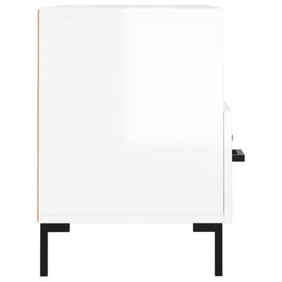 vidaXL Szafka pod TV, biała, wysoki połysk, 80x36x50 cm model standard