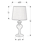 Lampka nocna Berkane pomarańczowa z abażurem E14 klasyczna