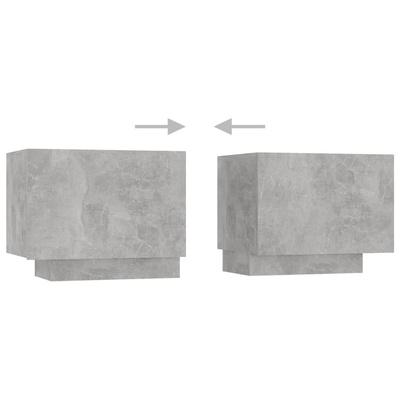 vidaXL Szafka pod TV z oświetleniem LED, szarość betonu, 300x35x40 cm
