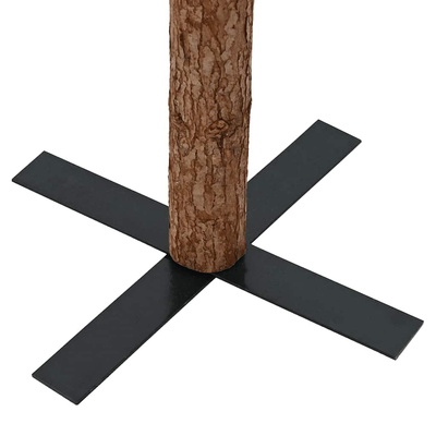 Smukła choinka z drewnem i szyszkami, zielona, 180 cm, PVC