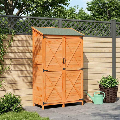 Shed ogrodowy brązowy 106 x 56 x 176,5 cm Drewno Świerkowe