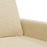2-osobowa sofa, kremowa, 120 cm, tapicerowana tkaniną