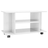 vidaXL Szafka pod TV, wysoki połysk, biała, 80x40x45 cm
