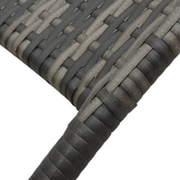 vidaXL Składany leżak, polirattan, szary