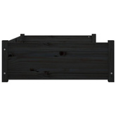 vidaXL Legowisko dla psa, czarne, 105,5x75,5x28 cm, drewno sosnowe