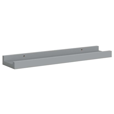 vidaXL Półki ścienne na zdjęcia, 2 szt., szare, 40x9x3 cm, MDF