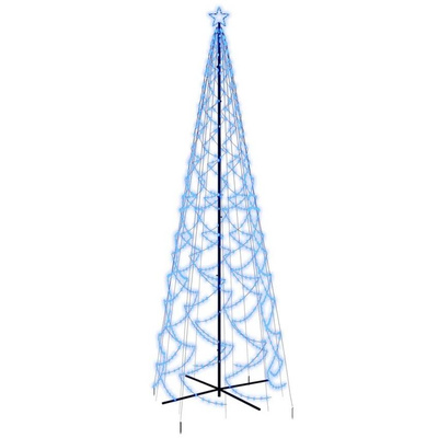 vidaXL Choinka stożkowa, 1400 niebieskich diod LED, 160x500 cm