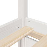 Rama łóżka bez materaca, biała, 90x190 cm, lite drewno sosnowe