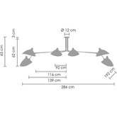 Lampa wisząca RAVEN MD21178-6 Minimalistyczna Oprawa W Kolorze Czarnym ADANI AD159