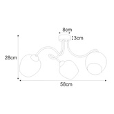 Lampa sufitowa K-5195 z serii SARA