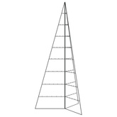 Metalowa choinka świąteczna, do dekoracji, czarna, 210 cm