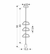 Single Ccc Lampa Wisząca 1X20W E27 Iq Kids Biały+Niebieski+Różowy